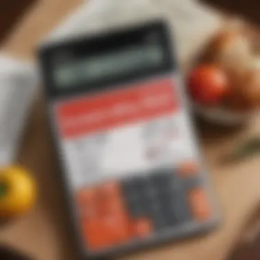 Hidden Costs of the Atkins Diet A calculator with receipts illustrating potential hidden costs of dieting