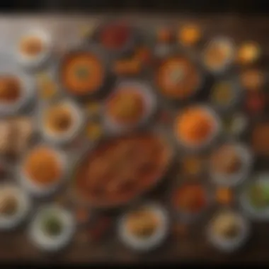 Acar Feast Arrangement A beautifully set table showcasing a variety of Acar dishes alongside traditional accompaniments