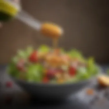 Colorful Dressing Innovation A colorful salad dressing freshly blended, emphasizing the versatility of Vitamix.
