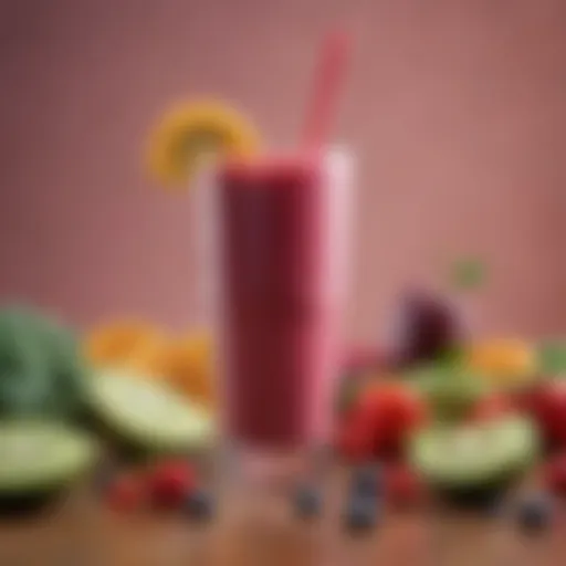 A vibrant smoothie made with fresh fruits and vegetables, showcasing the potential of a Vitamix.