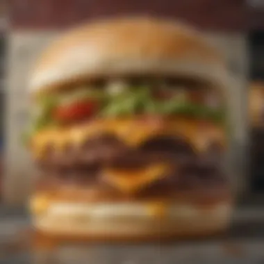 A vibrant street mural illustrating Cheeseburger Jesus in a modern context