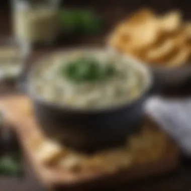 Creamy Spinach Artichoke Delight A close-up of a decadent, creamy spinach artichoke dip in a crockpot