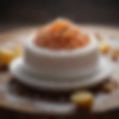 Artisanal Salt in Culinary Art A beautifully plated dish enhanced with artisanal salt, emphasizing flavor enhancement.