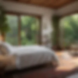 Serene view of a charming bed and breakfast surrounded by lush greenery