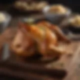 Quality chicken cuts displayed on a wooden board