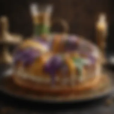 A modern twist on king cake featuring innovative ingredients