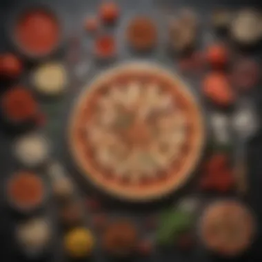 Modern Tools for Pizza Excellence A collection of modern pizza-making tools arranged artistically