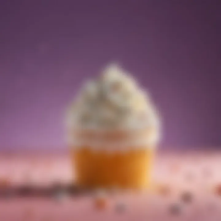 A whimsical depiction of the Mini McFlurry positioned against a vibrant backdrop.