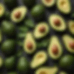 Nutritional breakdown of avocados showcasing vitamins and minerals