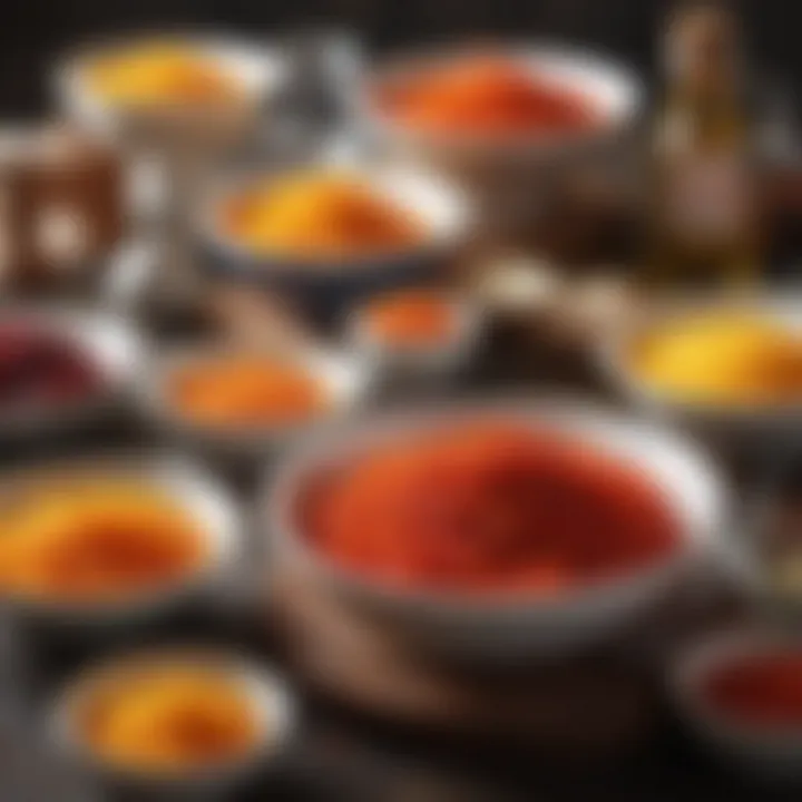 An assortment of dishes enhanced with saffron