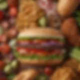 Close-up of the new Whopper showcasing fresh ingredients