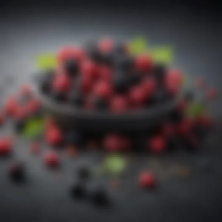 An infographic displaying the vitamin and mineral content of blackberries