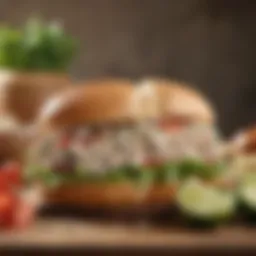 Fresh ingredients for a Chicken Salad Sandwich
