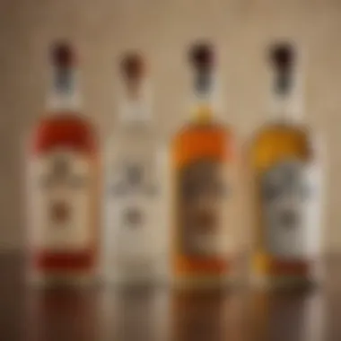 A selection of añejo tequila bottles from various regions