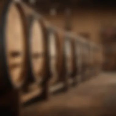 Barrel aging process symbolizing traditional añejo tequila production