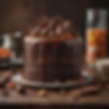 Artistic Arrangement of Ingredients Artistic arrangement of ingredients for chocolate moose cake