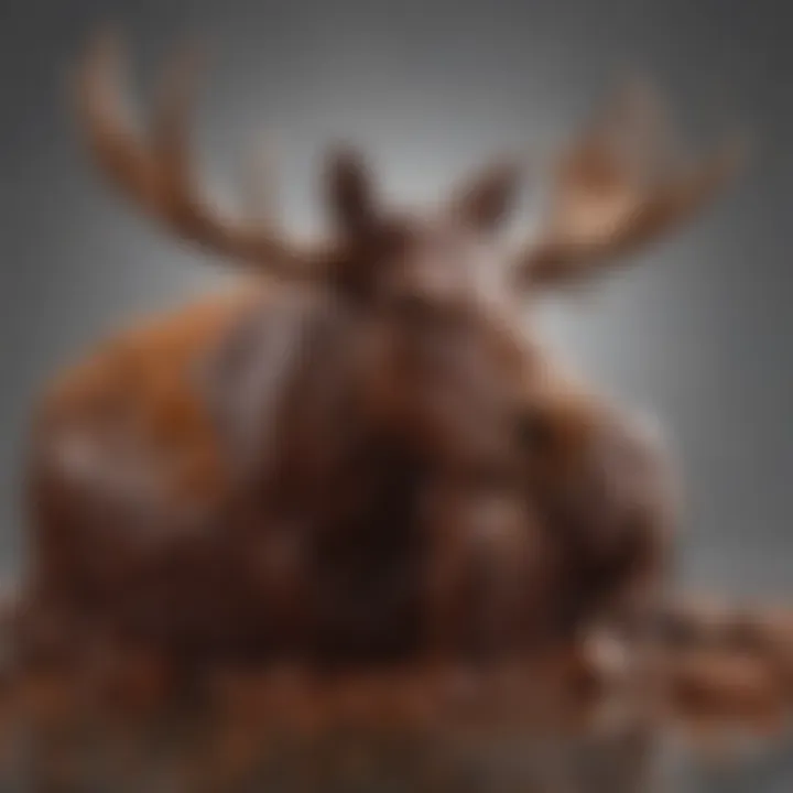 Close-up of the silky chocolate moose filling