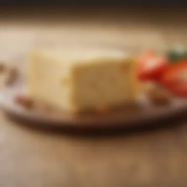 Cheese in Low-Carb Meal Cheese incorporated in a low-carb meal