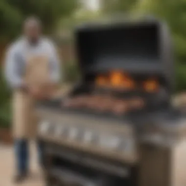 Unique Grilling Capabilities of the Shaq Grill The Shaq Grill in action, highlighting its unique grilling capabilities.