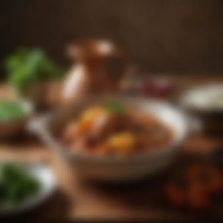 A beautifully plated tagine dish, highlighting culinary artistry