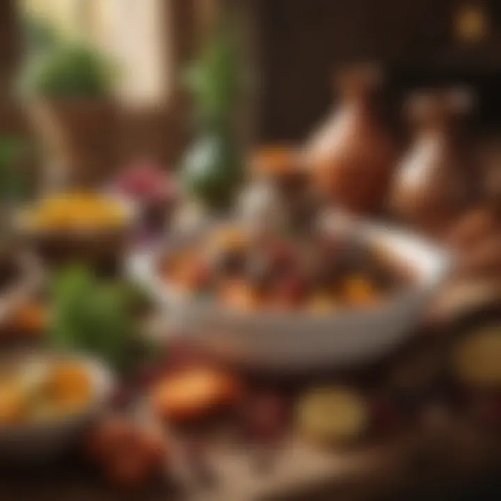 A vibrant selection of fresh ingredients for tagine recipes
