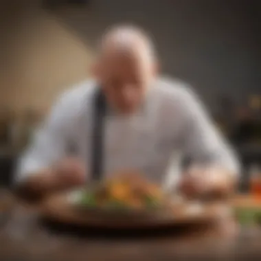 Culinary Artistry and Mindfulness An abstract representation of mindfulness in culinary artistry.