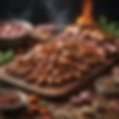 Pellet Smoker Enhancing Flavor Pellet smoker surrounded by delicious meats