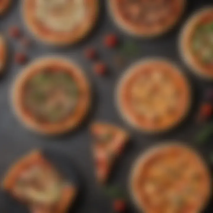 Different types of pizza stones suitable for air fryers displayed together.