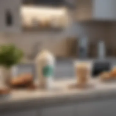 Home Setup for White Drink Recreation A cozy home setup for recreating Starbucks white drinks with ingredients