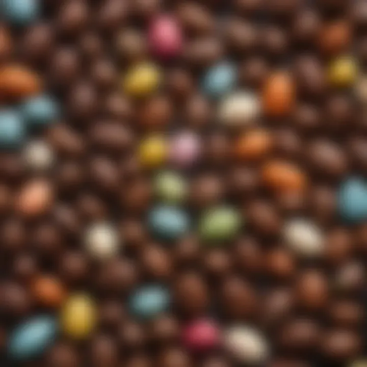 An array of colorful Easter chocolate varieties