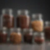 A variety of glass jars showcasing different shapes and sizes for coffee storage
