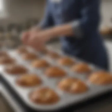 Cleaning and caring for muffin pans in a kitchen setting