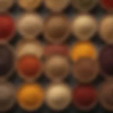 A variety of quinoa grains displayed in wooden bowls highlighting their colors