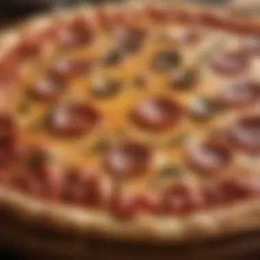 Artistry in Thin Pizza Crust A beautifully crafted thin pizza crust showcasing a golden-brown surface.