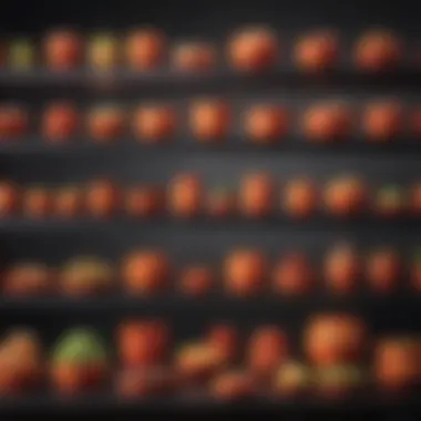 Elegant display of diverse Tupperware molds