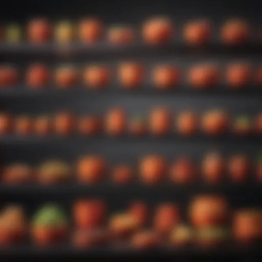 Elegant display of diverse Tupperware molds