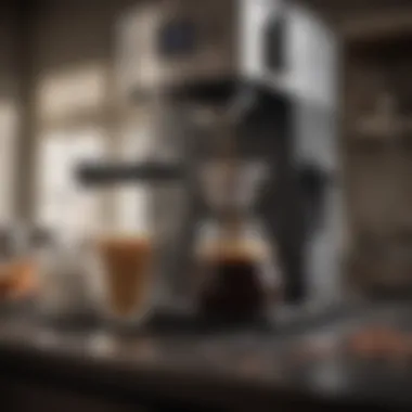 Brewing Perfection with Two-Way Coffee Makers Close-up of coffee brewing in a two-way coffee maker