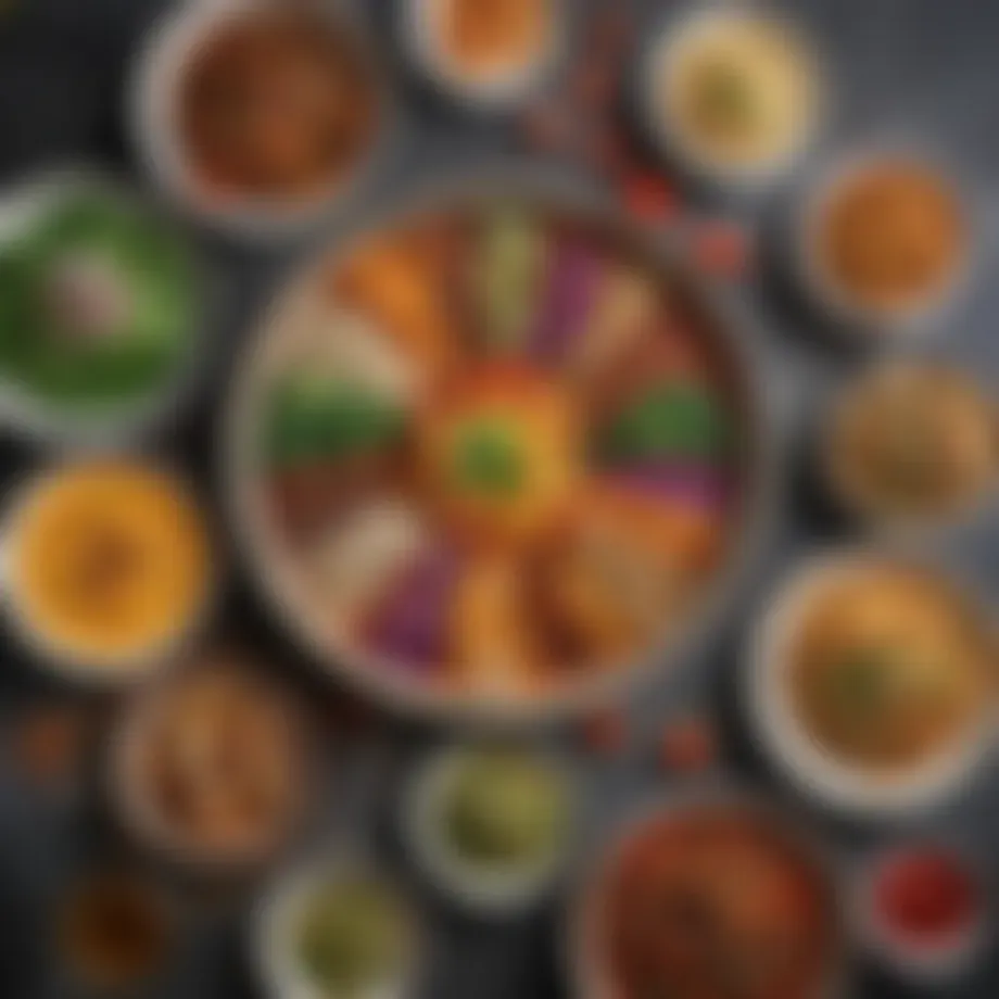 An array of vibrant vegan meals beautifully presented.