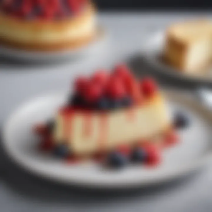 A ricotta cheesecake topped with berries