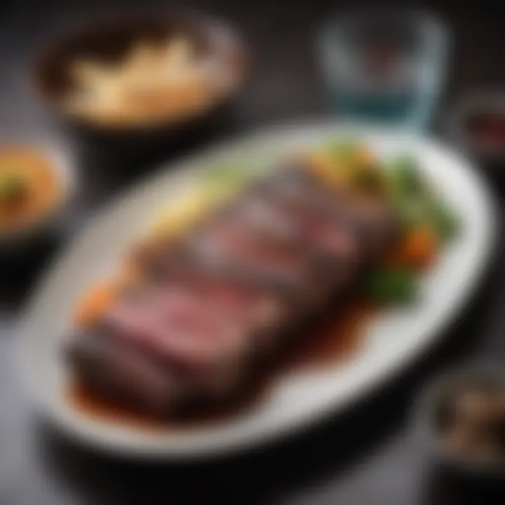 An inviting dining setting featuring Wagyu beef back ribs as the centerpiece