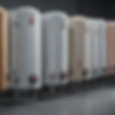 Diversity of Water Heaters for Beverage Perfection Various types of water heaters aligned for comparison