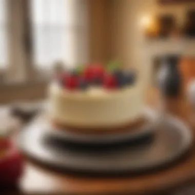 An inviting setup of Wegmans cheesecake in a cozy dining environment