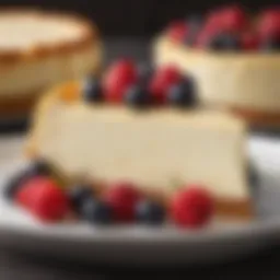 An exquisite slice of Wegmans cheesecake garnished with fresh berries
