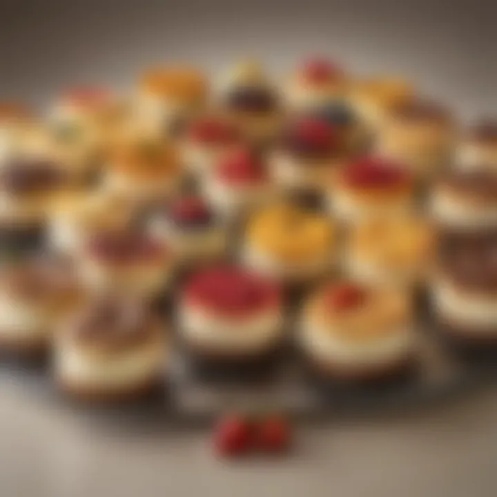 A selection of Wegmans cheesecake variations displayed elegantly