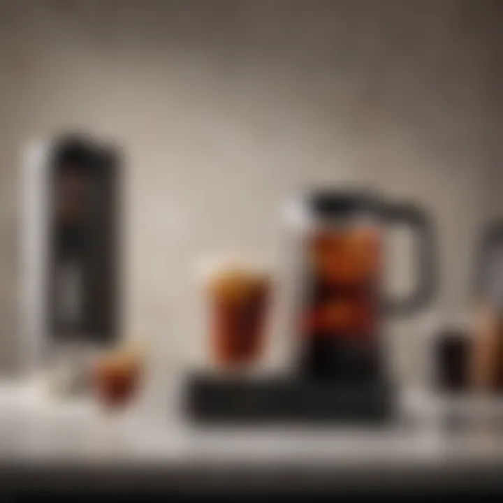A stylish cold brew coffee maker highlighting its design and functionality