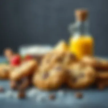 Ingredients for Classic Cookies A creative arrangement of ingredients used in classic New York cookie recipes