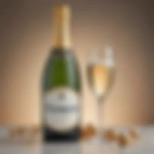A luxurious bottle of vintage champagne elegantly displayed