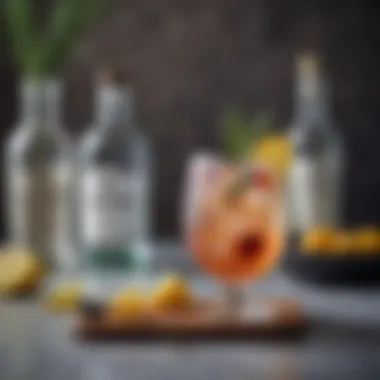 A beautifully arranged cocktail featuring Fever-Tree tonic water and fresh botanicals