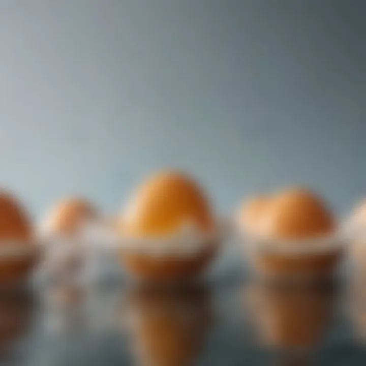 A visual comparison of fresh, slightly aged, and old eggs floating in water.