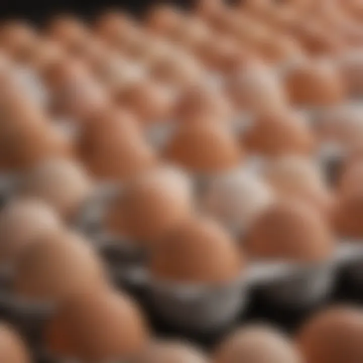 A diagram showing safe storage practices for eggs, with temperature and time indicators.